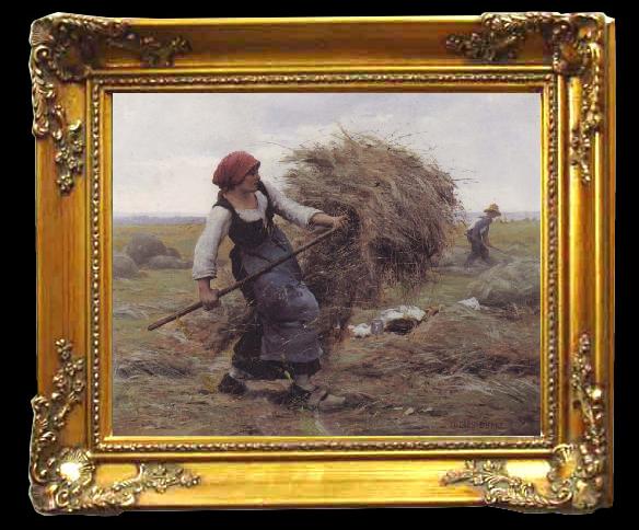 framed  Julien  Dupre The Hay Gatherer, Ta092